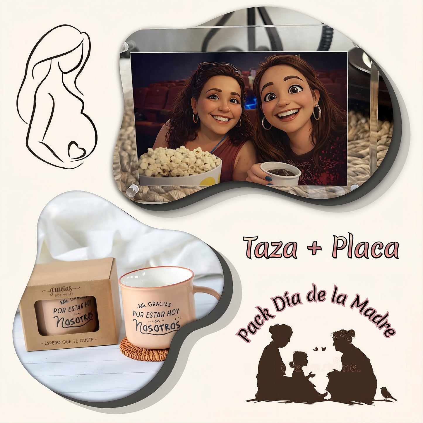Pack Placa + Taza Dia de la Madre